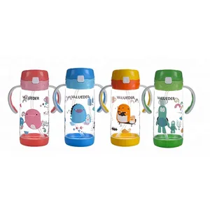 Botella de agua de plástico para bebés y niños, bonito diseño estándar, nuevo