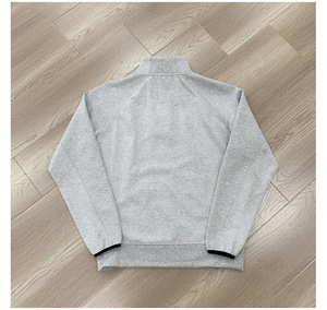 Jersey personalizado con cremallera capa de aire de punto <span class=keywords><strong>sudadera</strong></span> de algodón hombres Casual Quarter Zip hombres sudaderas con capucha - Product Image 3