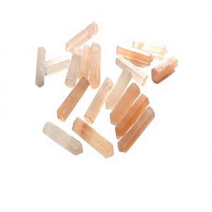 Pointe de cristal en agate sélénite orange sculptée à la main, à terminaison unique, pierre semi-précieuse naturelle pour l'artisanat - Product Image 1