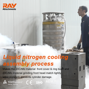 RAY ATTACHMENTS RHB85 <span class=keywords><strong>Marteau</strong></span>-<span class=keywords><strong>piqueur</strong></span> hydraulique silencieux de type boîte pour démolition urbaine et résidentielle de routes, pour excavatrice sur chenilles de 7 à 14 tonnes, modèle basse 1 - Product Image 4