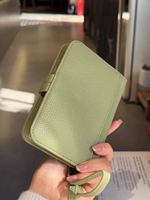 Dompet Paspor Anti Air Model Kalung dengan Rantai, Tempat Kartu Kulit untuk Perjalanan