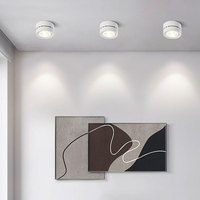 Plafonnier encastré COB fin à intensité variable 3W 5W 7W 12W, orientable à 360 degrés, pliable à 90 degrés, spot LED pour éclairage intérieur