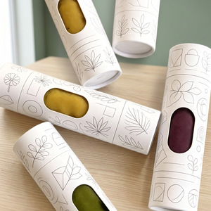 Custom Eco-Friendly Recyclable <b>Kraft</b> Paper Tube Packaging Cylinder <b>Box</b> PET Film Coating Varnishing Gift Craft Retail Display JHX - Product Image 4