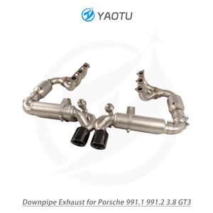Sistema de escape completo YT que incluye colector de escape y sección trasera con válvula para <span class=keywords><strong>Porsche</strong></span> <span class=keywords><strong>991</strong></span>,1 <span class=keywords><strong>991</strong></span>,2 3,8 <span class=keywords><strong>GT3</strong></span> - Product Image 3