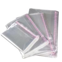 Sacs en plastique OPP transparents avec poignée auto-adhésive et impression par gravure pour l'emballage cadeau de colliers et de pierres précieuses
