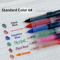 Stylo gel liquide écologique à pointe fine de 0,5 mm, séchage rapide, 12 couleurs, réservoir transparent, papeterie scolaire et de bureau