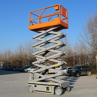 CE定制电动剪叉式升降机三轮车6m 8m 10m高空维修工作平台新型PLCCore电机直接制造商
