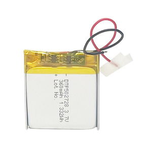 Batterie lithium-ion personnalisée de haute qualité, <span class=keywords><strong>mini</strong></span> batterie lithium-polymère 360 mAh, batterie lithium 3,7 V, cellule de batterie 502728, batterie Lipo - Product Image 1