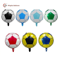18 Zoll Mattierte Fußball-Folienballons in Mehrfarbigen Teamfarben, Mylar-Ballons mit Sportthema für Jungen-Geburtstage