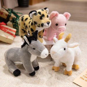 ตุ๊กตาหมู วัว แพะ สิงโต เสือดาว กวาง ตุ๊กตาสัตว์ป่าและสัตว์เลี้ยงในฟาร์ม ตุ๊กตาขนนุ่มขนาดเล็ก - Product Image 5