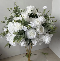 Künstliche Seiden-Hochzeitsdekoration Rose Hochzeits-Tischdekoration Weiße Blumenkugeln