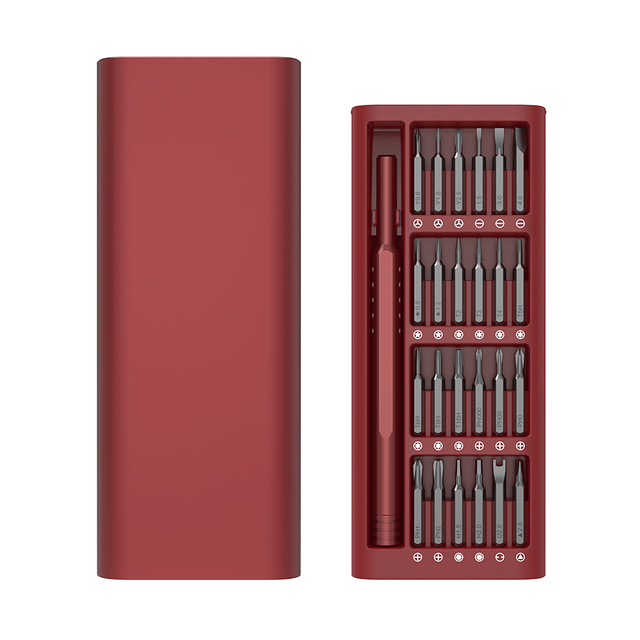 25-in-1 24-Piece Multipurpose Precision DIY iPhone Laptop Repair Tool Kit Magnetic Screwdriver Set Steel Handle Bag Professional