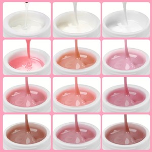 Gel de construction UV/LED 15 ml en gros, gel dur transparent nude pour extension rapide et réparation des ongles, fournitures pour ongles OEM&ODM - Product Image 6