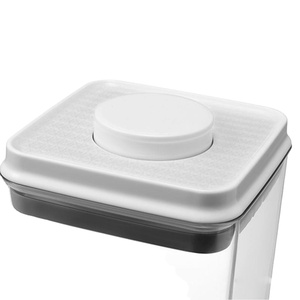 Pantry Kitchen Organizer Rectangle Injection Molded Eco-Friendly Push Top Pop Airtight BPA Free Plastic Dry Food Storage - Product Image 1