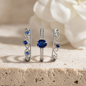 Set di Tre Anelli Royal Crown per Donne, Gioielli Eleganti Vintage di Tendenza - Product Image 1