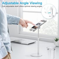 Support de téléphone portable pliable en aluminium réglable à rotation 360°, support de tablette de bureau pour iPhone et iPad