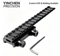 Adaptateur de montage optique à profil bas en aluminium, usiné CNC en acier inoxydable