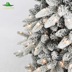 2026 nouvelle vente chaude transfrontalière noël floqué arbre crayon arbre blanc chute neige crypté arbre de noël décoration - Product Image 2
