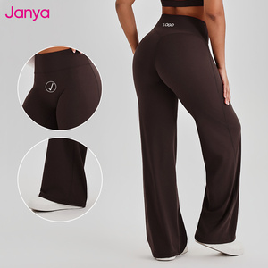 <span class=keywords><strong>Pantaloni</strong></span> Sportivi Janya Traspiranti, Assorbenti, ad Asciugatura Rapida, Elasticizzati in 4 Direzioni, Senza Cucitura Frontale, a Gamba Larga, Vita Alta, per Palestra, Fitness e Yoga - Product Image 3