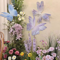 Nouvelle Arche de Fleurs Papillon Violette DKB Factory, Grande Murale de Papillons de Luxe, Toile de Fond Personnalisée avec Fleurs Artificielles