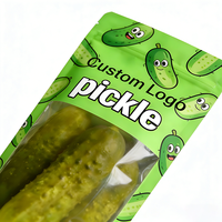 Sacs d'emballage en plastique personnalisés en gros pour concombres marinés, légumes, kimchi, type Doypack