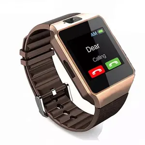 Sıcak adım sayacı giyilebilir cihazlar Smartwatch Dz09 akıllı ve kamera ile cep taşınıyor spor seyretmek telefon Sim kart