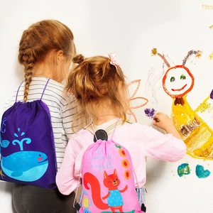 Dây kéo in động vật thân thiện với môi túi nylon cho trẻ em sinh nhật mua sắm có thể gập lại Ba lô đi học - Product Image 5