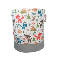 Panier de rangement pliable Mixwares en tissu écologique à motif de dessin animé pour jouets d'enfants et vêtements sales, grande taille