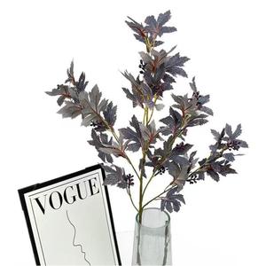 Branches de <span class=keywords><strong>feuilles</strong></span> d'érable artificielles avec <span class=keywords><strong>arbuste</strong></span> à baies Buissons de <span class=keywords><strong>feuilles</strong></span> de raisin d'automne Tige de soie pour le festival de table de Thanksgiving de cuisine à domicile - Product Image 3