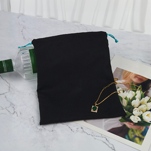 Customized logo Printing Drawstring Cotton Canvas Jewelry Bag Small Canvas Gift Jewelry Bag - Product Image 2
