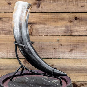 Corne à boire viking en os poli de haute qualité, écologique, style animal, décoration d'intérieur - Product Image 1