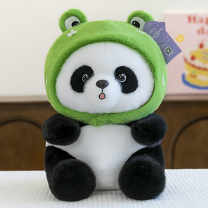 Cute Cartoon Panda Frog Doll Toys Plush Doll Cute Flower Toy Children's Birthday Gift Event Gift <b>Stuffed</b> Toy <b>Claw</b> <b>Machine</b> - Product Image 1