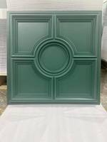 Azulejos de techo modernos de PVC 3D, 50x50cm, paneles de pared cuadrados impermeables, revestimiento geométrico para techos artísticos