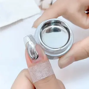 8ml Superbright bạc/vàng gương kim loại sơn móng tay Gel đánh bóng vẽ hoa dòng Nail sơn mài UV ngâm tắt Gel đánh bóng