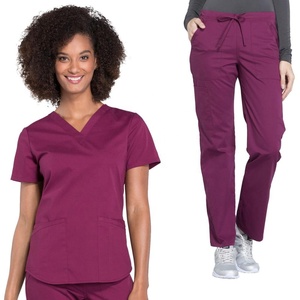 Vente en gros <span class=keywords><strong>pas</strong></span> <span class=keywords><strong>cher</strong></span> Vêtements <span class=keywords><strong>de</strong></span> travail élastiques d'été Gommages à manches courtes pour hommes et femmes - Product Image 4