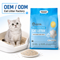 Litière pour chat biodégradable, mélange de tofu et de manioc, agglomération rapide, faible poussière, contrôle des odeurs, OEM ODM, vente en gros usine