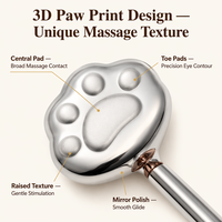 Kinwong OEM Bâton de massage oculaire double face en alliage de zinc 3D Patte de chat, outil de beauté pour lifting du visage, décongestionnant et compresse froide