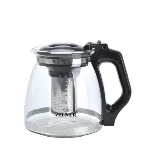 Cafetera francesa de vidrio borosilicato de 1L, cafetera de lujo con filtro y émbolo