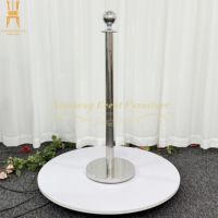 Poteau d'événement en métal et or en acier inoxydable avec corde rouge Hôtel Banque VIP Foule Ligne de file d'attente Barrières de contrôle Stanchion