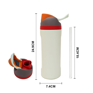 Bouteille d'eau sport isotherme en acier inoxydable à double paroi, sans BPA, avec paille, couleur personnalisée, étanche, maintien thermique 6-12 heures - Product Image 4