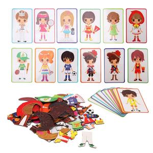 Magnetic Dress Up Puzzle Book 77 <span class=keywords><strong>PC</strong></span> Kids Imagination <span class=keywords><strong>Play</strong></span> Mix and Match Disfraz Juego de vestir con estuche de almacenamiento de viaje - Product Image 6