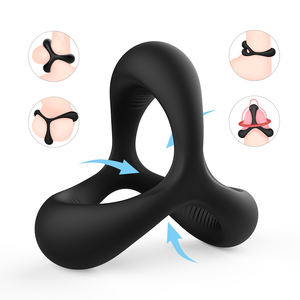 S-Hande 3-pack siliconen verstelbare mannelijke versterkende vertraagde cockring ballen voor mannen vibrators voor mannen - Product Image 2