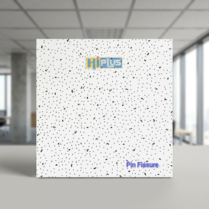 Dalles de plafond acoustiques en laine minérale perforées HIPLUS Pin Fissure 24x24 pouces, panneaux absorbants le son à poser - Product Image 3