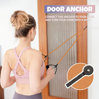 Fasce di Resistenza per Allenamento Fitness con Diverse Intensità, Tubi Elastici per Esercizi e Tonificazione con Impugnature in Schiuma