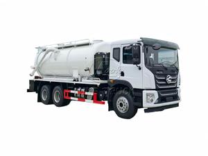 รถดูดสิ่งปฏิกูลแบบผสมผสาน Dongfeng 6x4 ขนาด 20 ลูกบาศก์เมตร พร้อมเครื่องยนต์เสริมสำหรับปั๊มสุญญากาศแบบหมุนเวียนน้ำ ดูดสิ่งปฏิกูลได้อย่างรวดเร็ว - Product Image 1