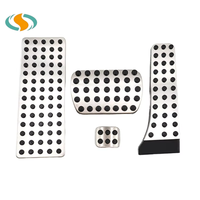 Untuk Mercedes A/B-Class ML/GLA/GLE/CLA Penutup Pedal Baja Tahan Karat 4-Piece Kit Interior Portabel