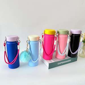 Bouteille d'eau isotherme moderne en acier inoxydable 304 à double paroi sous vide, isolation thermique 12-24 heures, divers couvercles et protections en silicone - Product Image 3