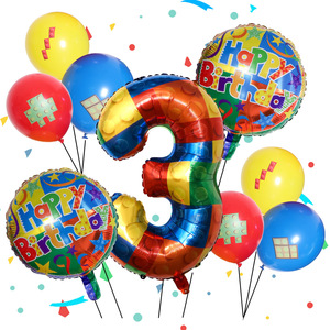 Juego de globos con número de cumpleaños para decoración de fiesta de cumpleaños infantil con globos de película de aluminio. - Product Image 4