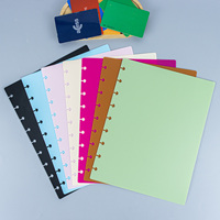Lot de 6 couvertures de planificateur Discbound, couvertures de carnet Discbound, taille classique, 9 trous en forme de champignon, en PP coloré pour planificateur