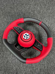 Volant perforé en cuir lisse noir avec surpiqûres pour Volkswagen <span class=keywords><strong>Golf</strong></span> 8 - <span class=keywords><strong>Prix</strong></span> de gros - Product Image 5